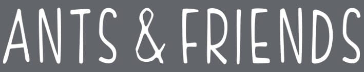 Logo Ants & Friends, grauer Schriftzug