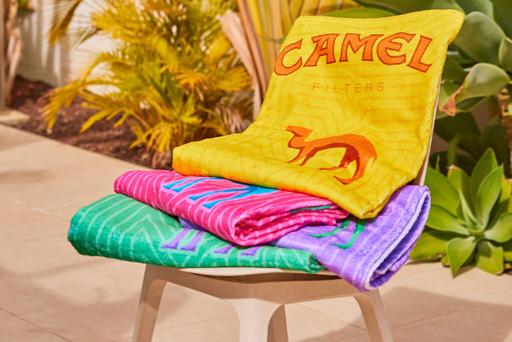 Bunte Handtücher Badehandtücher, Camel