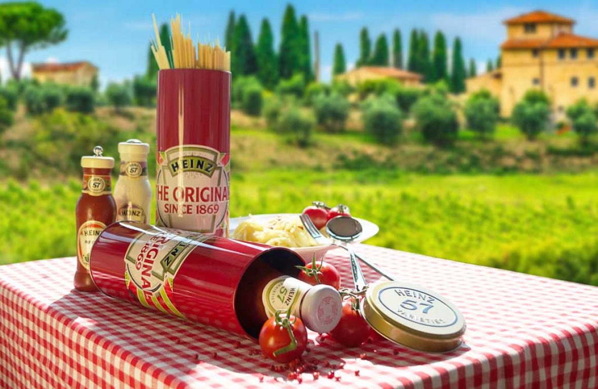 Werbemittel Sonderanfertigung Blechdose, Heinz Ketchup
