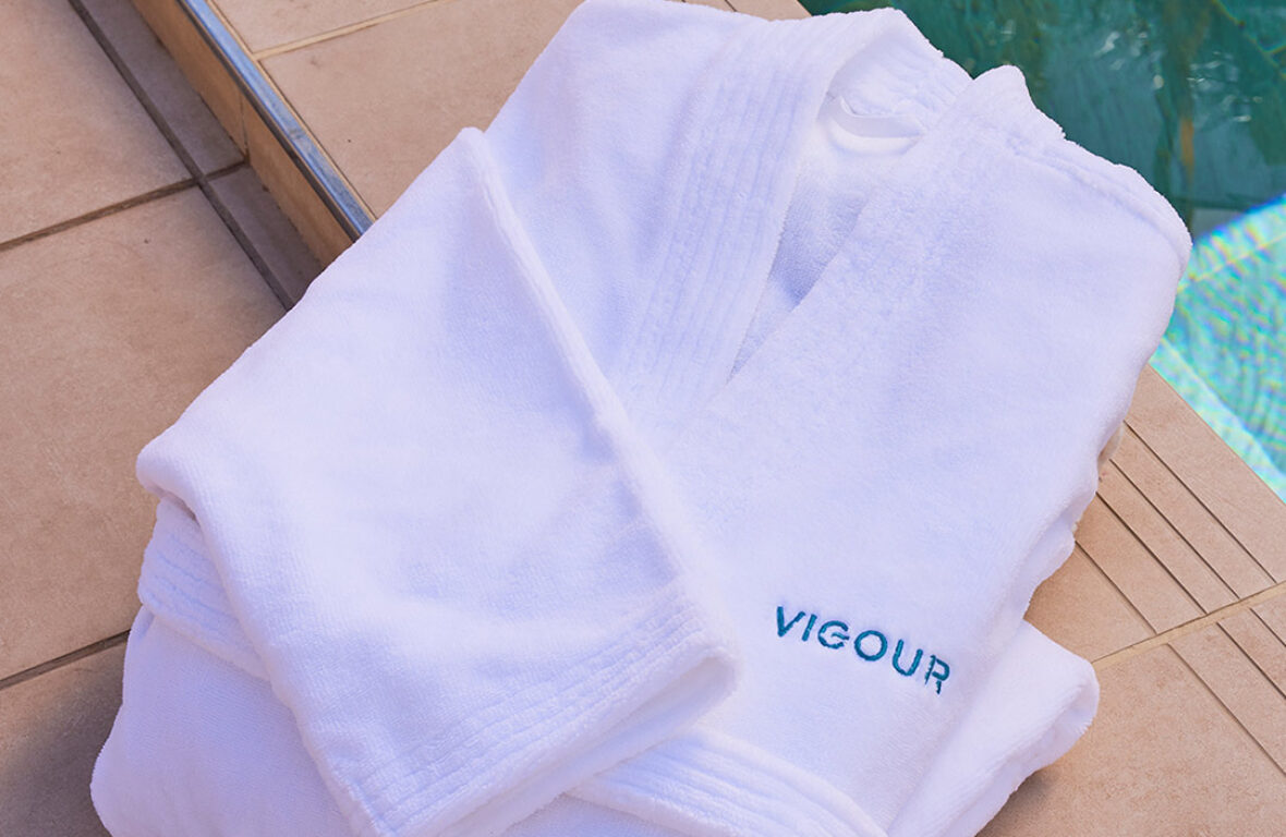 Werbemitteltextilien Merchandising individueller Bademantel